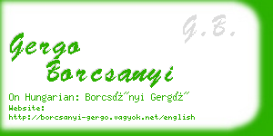 gergo borcsanyi business card